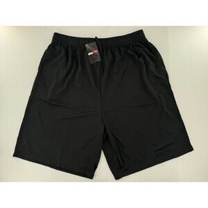 Jump Start Mens Shorts Size 5XL Athletic Basketball Black 10” Inseam Elastic NWT